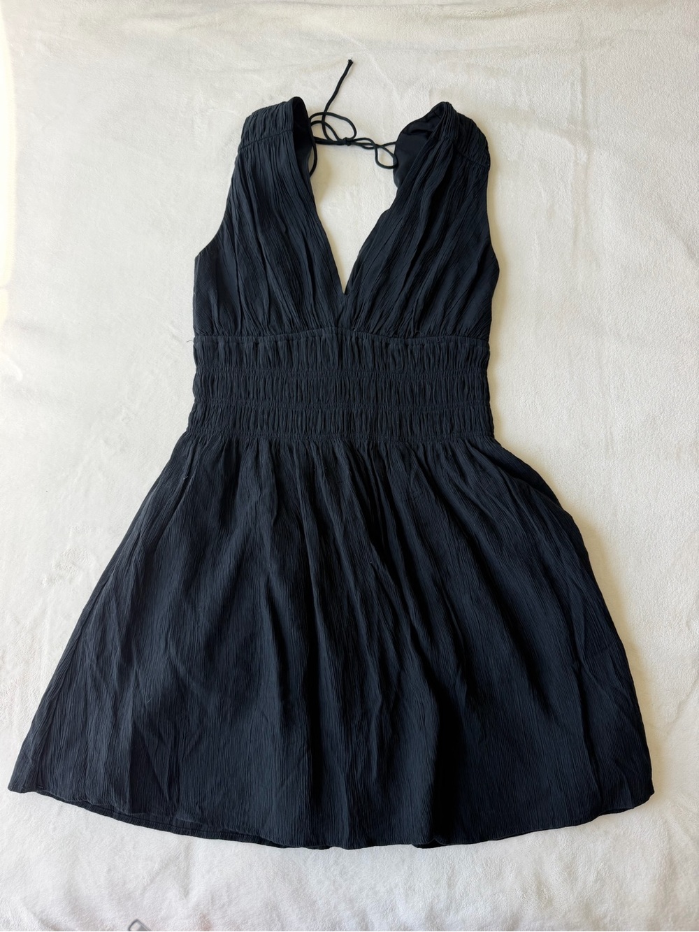Abercrombie & Fitch Black Halter V-Neck Mini Dress